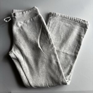 Brandy Melville Pants Gray Wide Leg Lounge Drawstring 100% Cotton Sweats